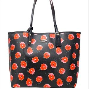 Coach leather Red poppy tote (ltd edt Wizard of Oz